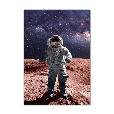 Printed glass wall art Astronaut