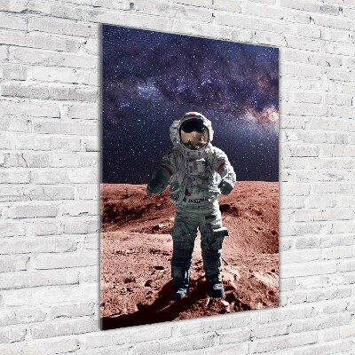 Printed glass wall art Astronaut