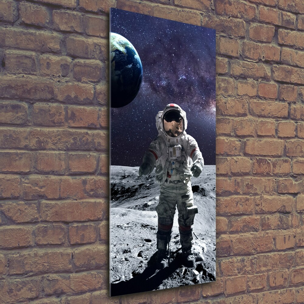 Printed glass wall art Astronaut