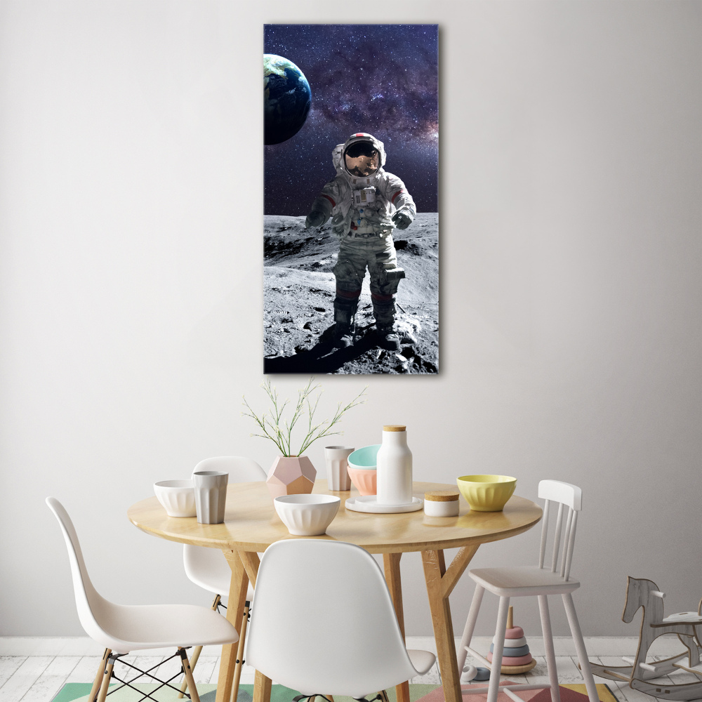 Printed glass wall art Astronaut