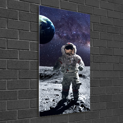 Printed glass wall art Astronaut