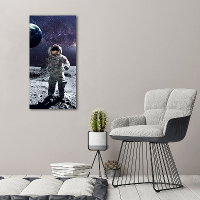 Printed glass wall art Astronaut