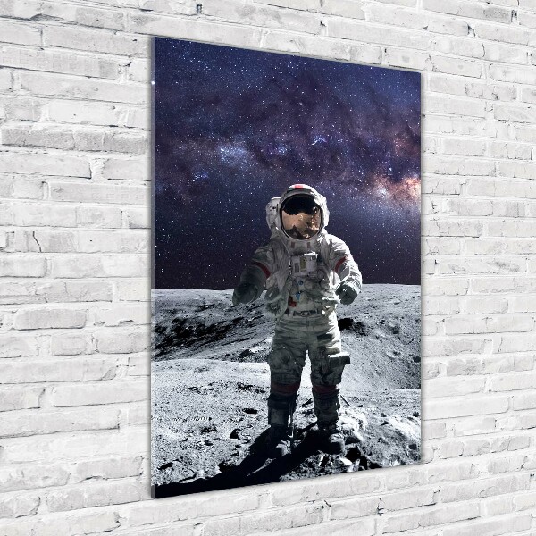 Printed glass wall art Astronaut