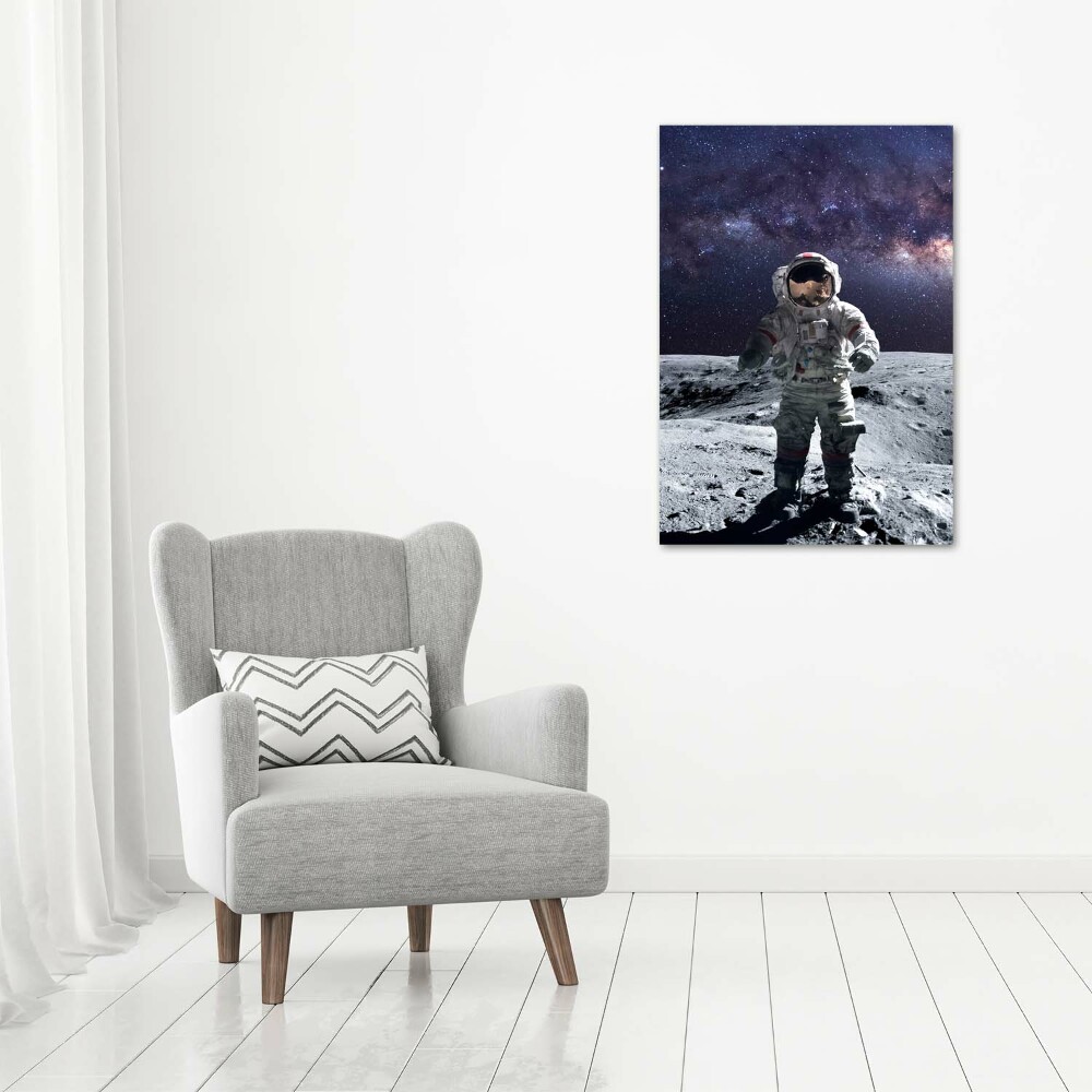 Printed glass wall art Astronaut