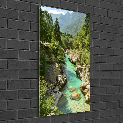 Photo printed on glass Mountain stream