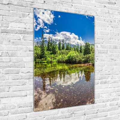 Photo printed on glass Lake in the mountains