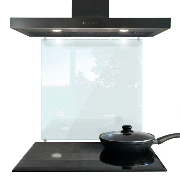 Cooker splashback transparent