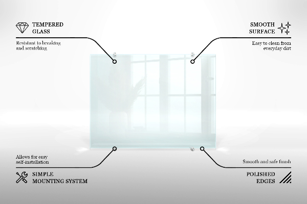 Cooker splashback transparent