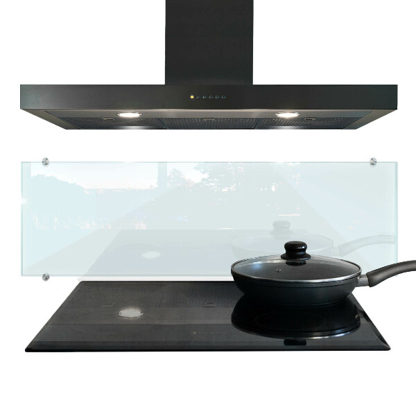 Cooker splashback transparent