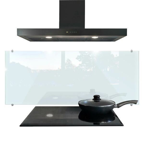 Cooker splashback transparent