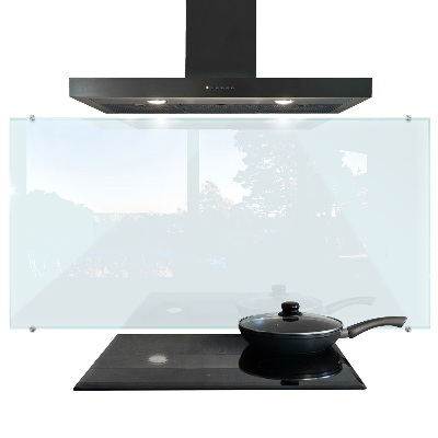 Cooker splashback transparent