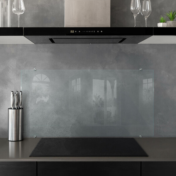 Cooker splashback transparent