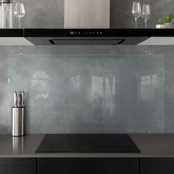 Cooker splashback transparent