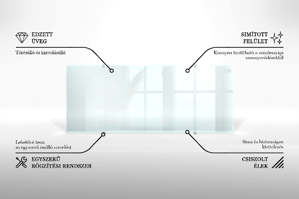 Cooker splashback transparent