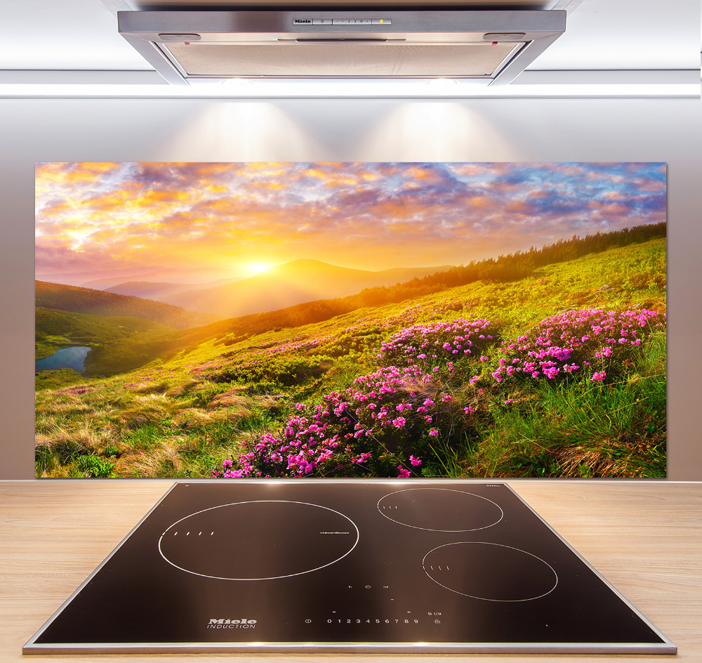 Kitchen splashback Sunset of the mountain