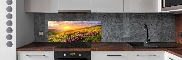 Kitchen splashback Sunset of the mountain