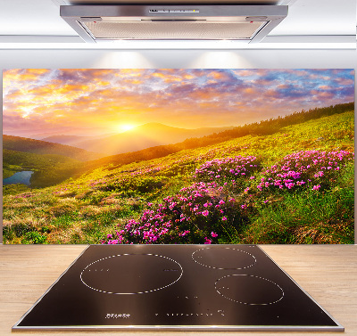 Kitchen splashback Sunset of the mountain