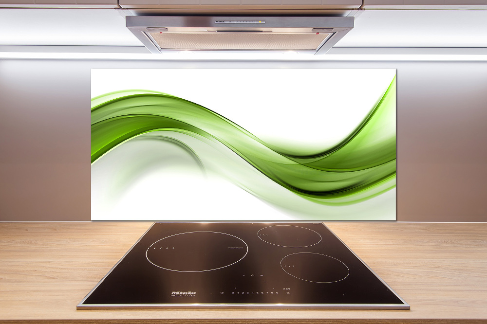 Kitchen splashback Green wave