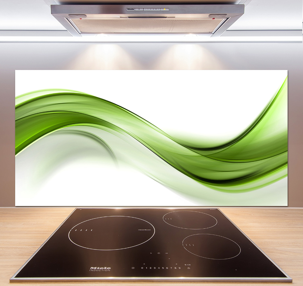 Kitchen splashback Green wave