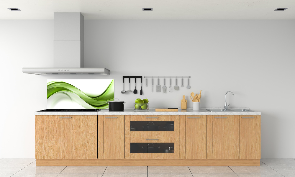 Kitchen splashback Green wave