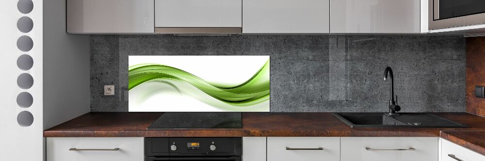 Kitchen splashback Green wave