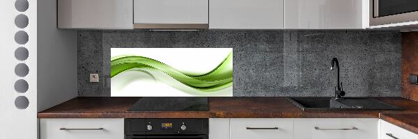 Kitchen splashback Green wave