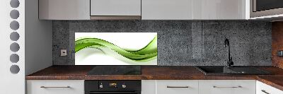 Kitchen splashback Green wave