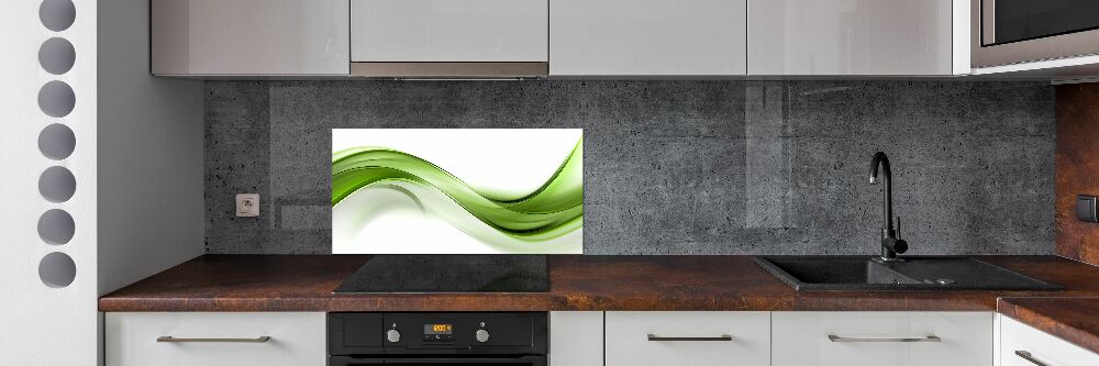 Kitchen splashback Green wave