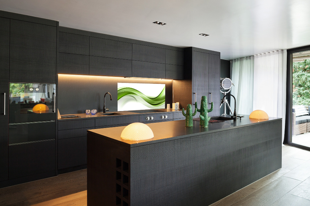 Kitchen splashback Green wave