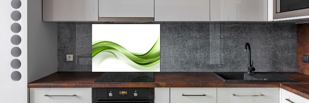 Kitchen splashback Green wave