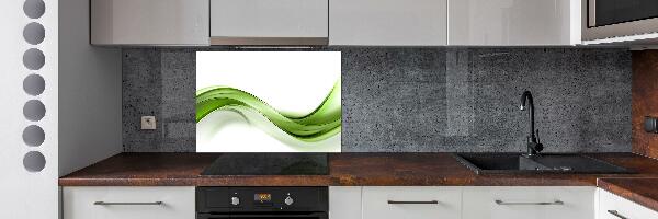 Kitchen splashback Green wave