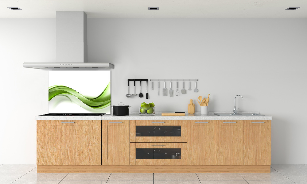 Kitchen splashback Green wave