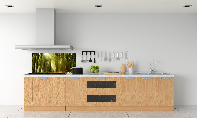 Kitchen splashback a pine forest