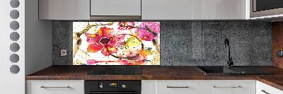 Cooker splashback Floral pattern