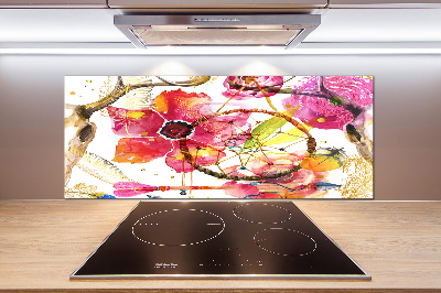 Cooker splashback Floral pattern