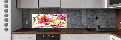 Cooker splashback Floral pattern