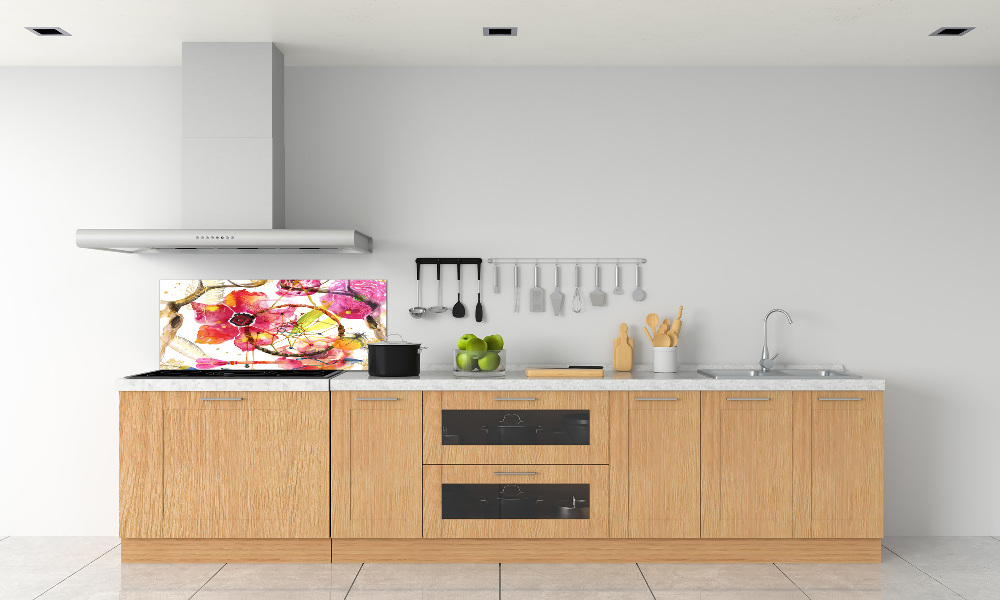 Cooker splashback Floral pattern