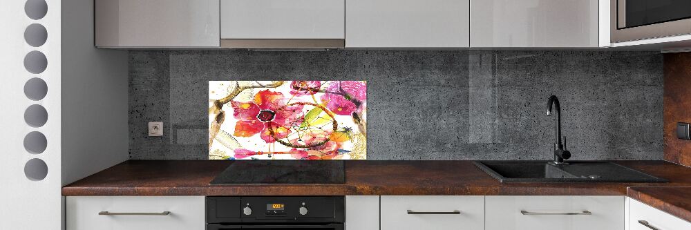 Cooker splashback Floral pattern