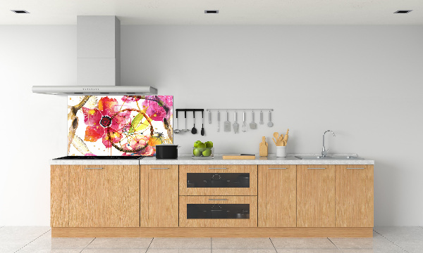 Cooker splashback Floral pattern