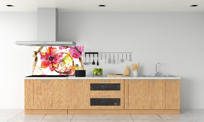 Cooker splashback Floral pattern