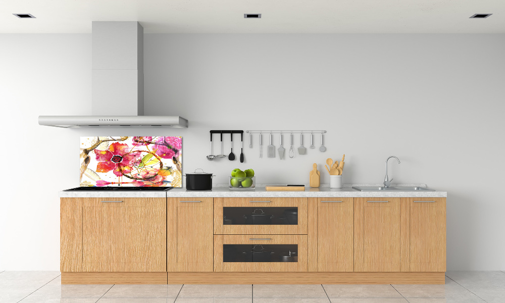 Cooker splashback Floral pattern