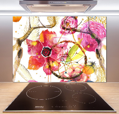 Cooker splashback Floral pattern