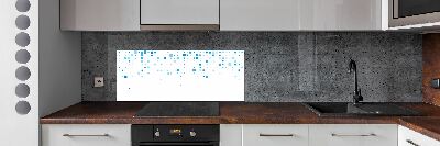 Kitchen splashback Blue squares