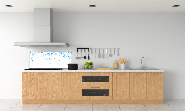 Kitchen splashback Blue squares