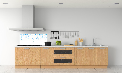 Kitchen splashback Blue squares