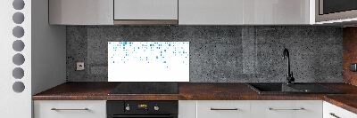 Kitchen splashback Blue squares