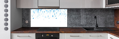 Kitchen splashback Blue squares