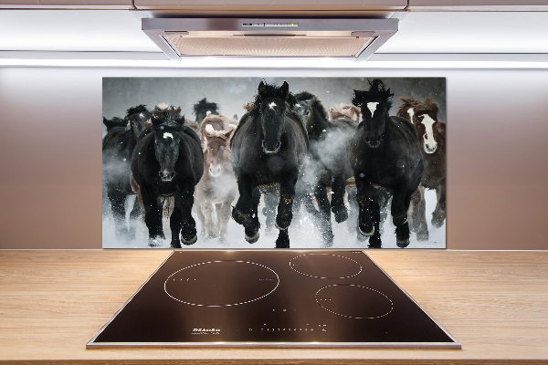 Cooker splashback Horses at gallop