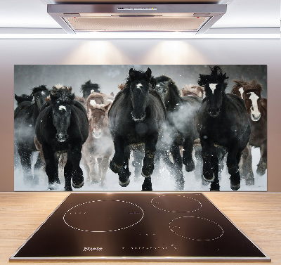 Cooker splashback Horses at gallop