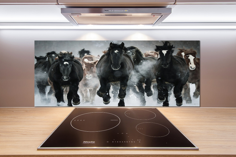 Cooker splashback Horses at gallop